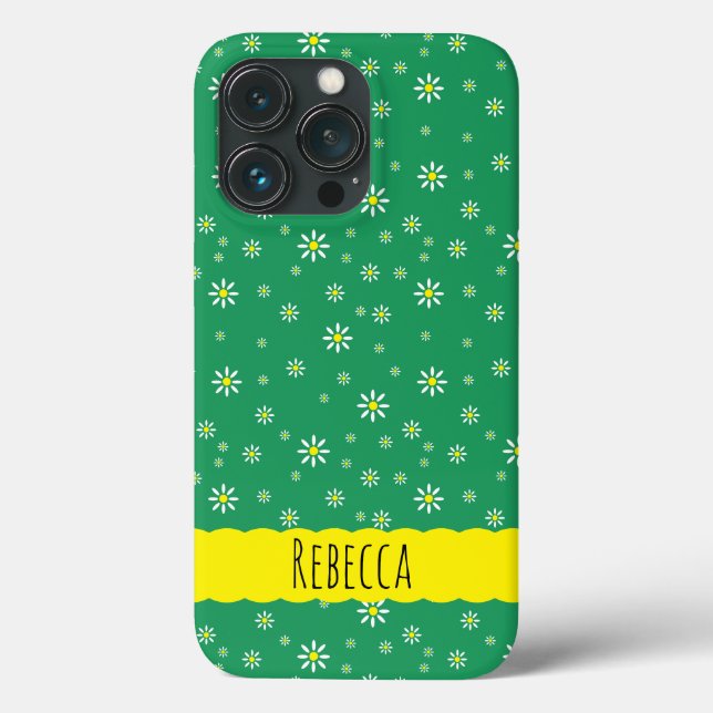 Tiny Daisies on Green Case-Mate iPhone Case (Back)