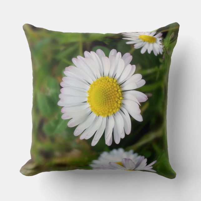Tiny daisies throw pillow (Front)