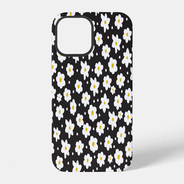 Tiny daisies, vintage, seamless background. iphone case (Back)