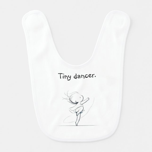 Tiny Dancer Baby Bib (Front)
