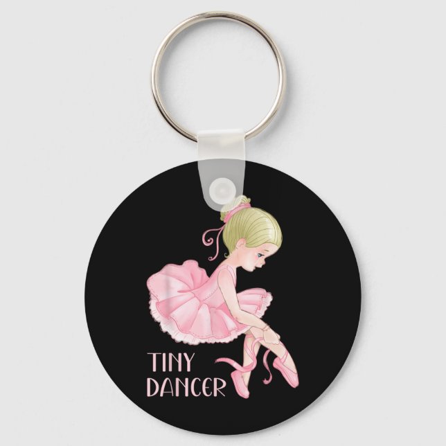 Tiny Dancer Ballerina Girl Ballet Dancing Kids Dan Keychain (Front)