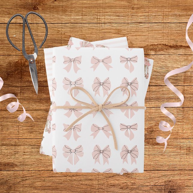 Tiny Dancer Ballerina Pink Girls Birthday Wrapping Paper Sheets (Creator Uploaded)
