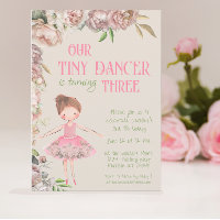 Tiny Dancer Ballerina Third Birthday