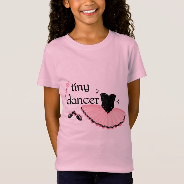 Tiny Dancer Girl's Babydoll Tshirt (Front)