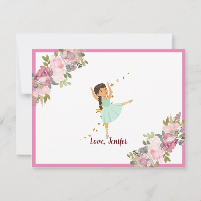Tiny Dancer | Pink Floral Ballet Birthday Party (Back)
