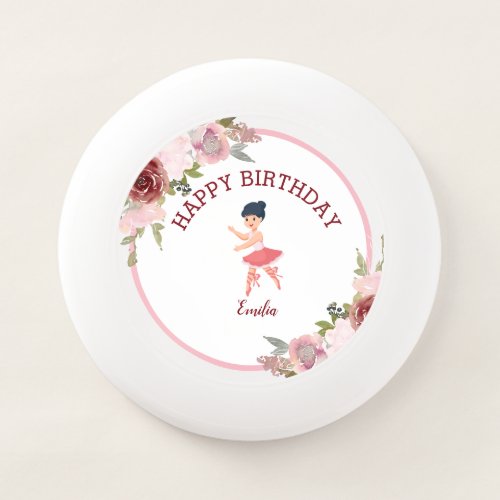 Tiny Dancer  Pink Floral Ballet Birthday Party Wham_O Frisbee