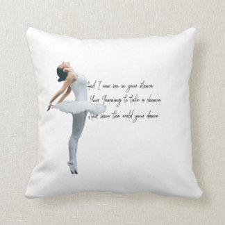 Tiny Dancer Series White Throw Pillow