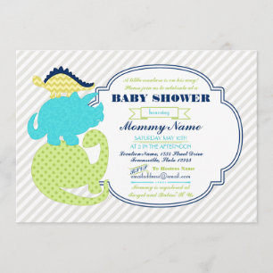 Tiny Dinos Dinosaur Baby Shower Invite