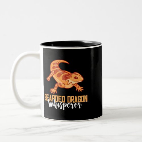 Tiny Dinosaur Whisperer Pet Reptile Lover Bearded  Two_Tone Coffee Mug