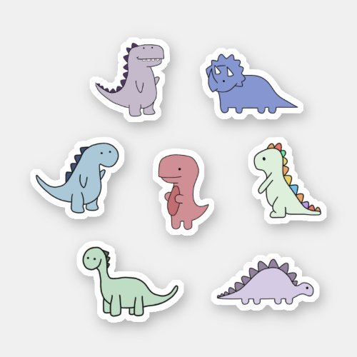 Tiny Diny Cute Dinosaur Sticker Pack