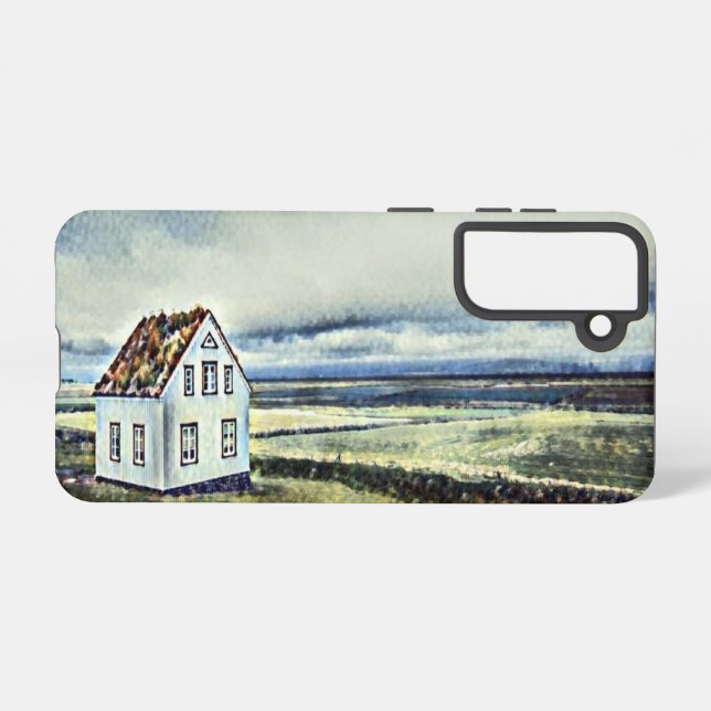 Tiny distant lonely house samsung galaxy case (Back Horizontal)