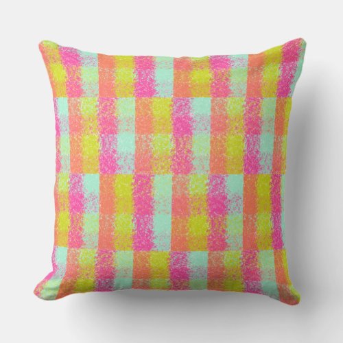 Tiny Dot Checkered Classic with a Playful Twist Throw Pillow