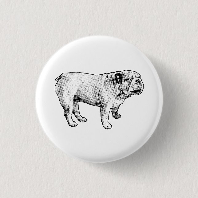 tiny dot joy, bulldog button (Front)