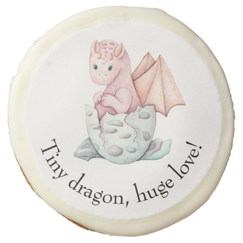Tiny Dragon Big Love Baby Shower Sugar Cookies