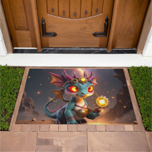 Tiny Dragon, Big Time Energy – The Ember Clockling Doormat