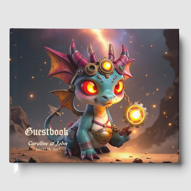 Tiny Dragon, Big Time Energy – The Ember Clockling Guest Book (Front)
