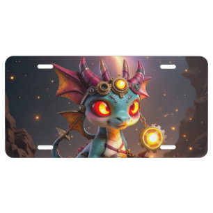 Tiny Dragon, Big Time Energy – The Ember Clockling License Plate