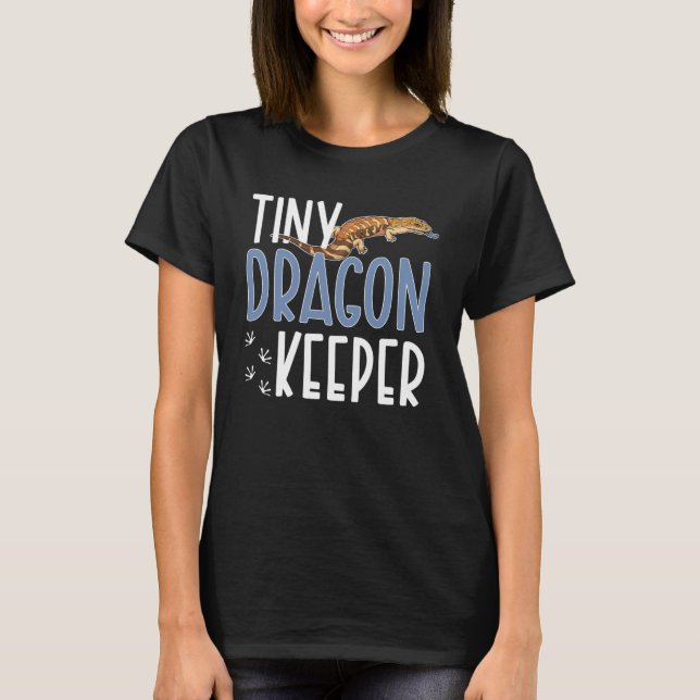 Tiny Dragon Blue Tongued Skink Owner Blue Tongued  T-Shirt (Front)