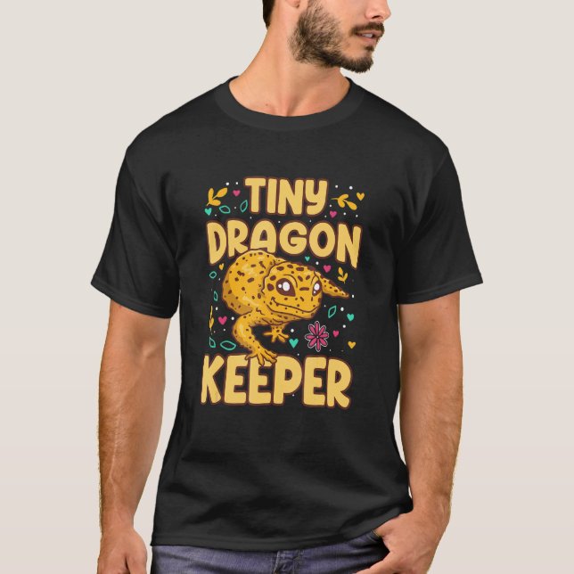 Tiny Dragon Keeper Leopard Gecko T-Shirt (Front)