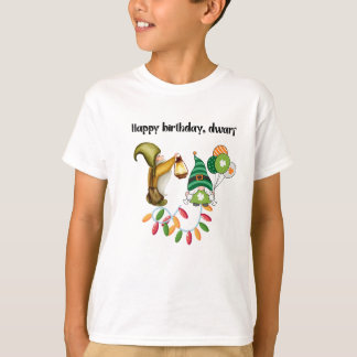 Tiny Elf’s Birthday Joy in Magical Colors T-Shirt