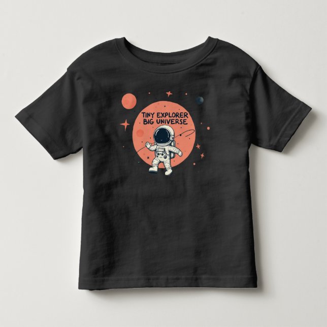 Tiny Explorer: Space Adventure  Toddler T-shirt (Front)