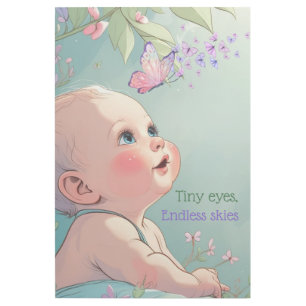 Tiny Eyes Endless Skies Baby Wall Art Gallery Wrap