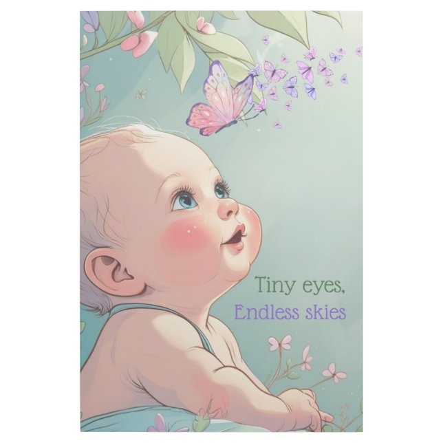 Tiny Eyes Endless Skies Baby Wall Art Gallery Wrap (Front)