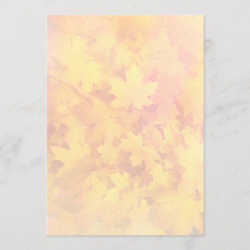 Tiny Fall Leaf Pattern Nature Fan Program Paper