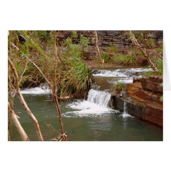 Tiny Falls Over A Stratum Below Fortescue Falls Card