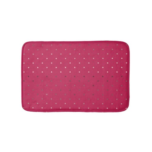 tiny faux rose gold pink polka dots pattern bath mat