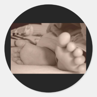 Tiny Feet Classic Round Sticker