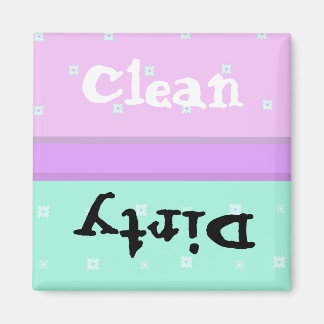 Tiny Floral Clean and Dirty Magnet
