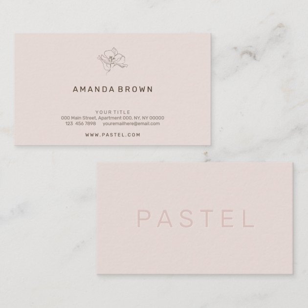 Tiny Flower Minimal Business Card