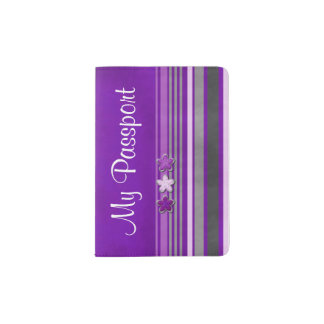 Tiny Flowers and Stripes 5 Passport Holder