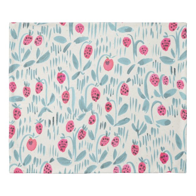 Tiny Flowers: Watercolor Seamless Duvet Cover (Front)