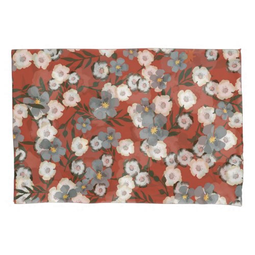 Tiny Flowers Watercolor Seamless Style Pillow Case