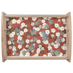 Tiny Flowers: Watercolor Seamless Style Serving Tray