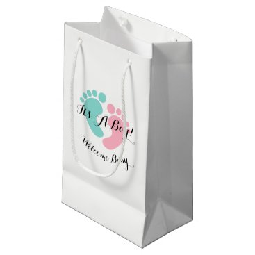 Tiny Footprints Baby Reveal Party Gift Bag Tiny Footprints Baby Reveal Party Gift Bag