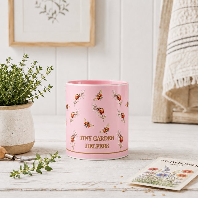 Tiny Garden Helpers Pink Ladybug Mug (Creator Uploaded)