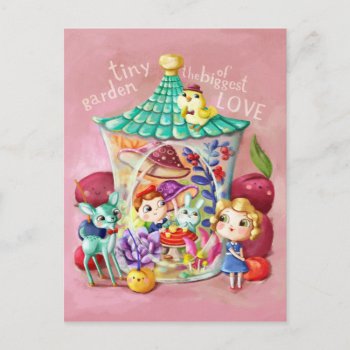 Tiny Garden Of Biggest Love Postcard by colonelle at Zazzle