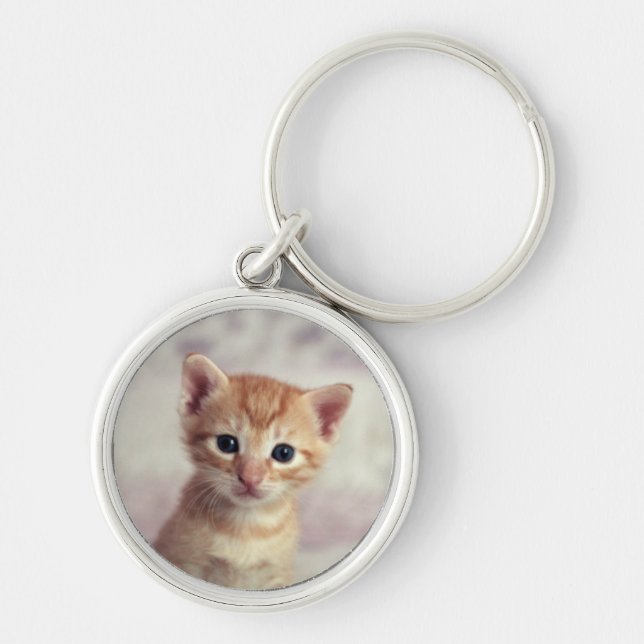 Tiny Ginger Kitten Keychain (Front)