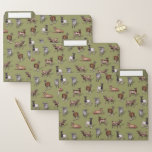 Tiny Goats on Green - Goat Herd Pattern File Folder