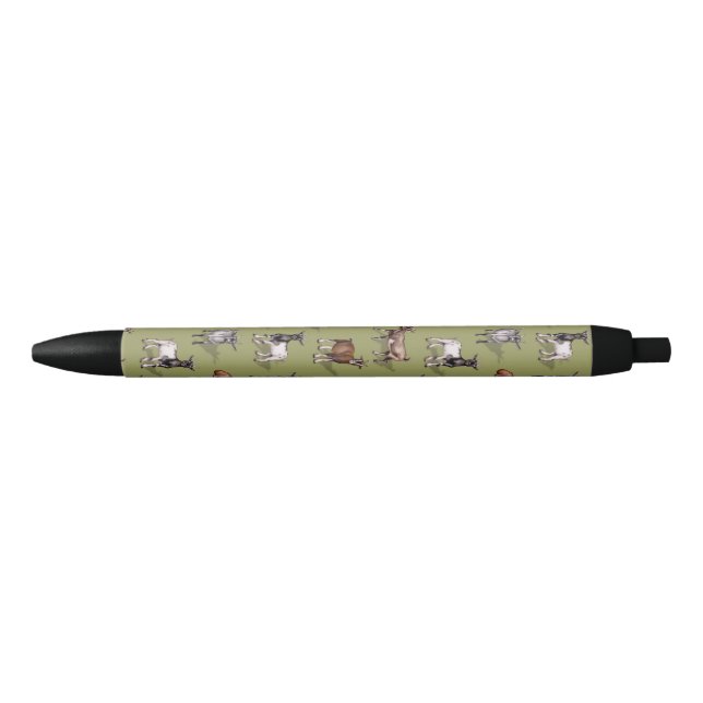 Tiny Goats on Green - Goat Herd Pattern Pen (Front)