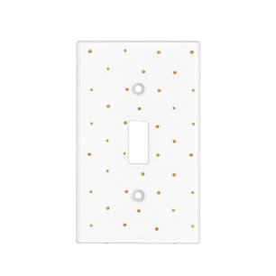 Tiny Gold Glitter Dots Golden Glittery Polka Dots Light Switch Cover