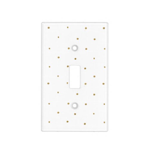 Tiny Gold Glitter Dots Golden Glittery Polka Dots Light Switch Cover