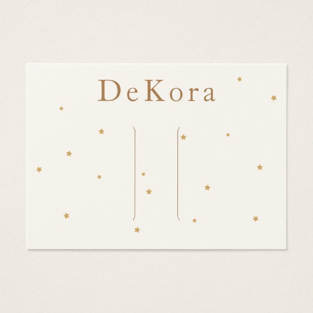 Tiny Gold Stars Hair Clip Barrette Display Card (Front)