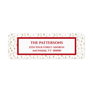 Border Christmas Return Address Labels | Zazzle