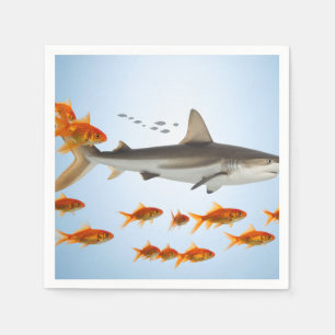 “Tiny Goldfish, Big Shark Energy” Napkins