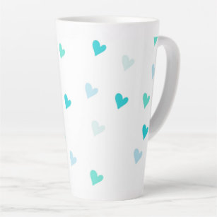 Tiny Green Hearts Large Latte Mug