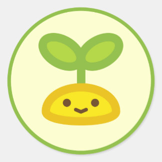 Tiny Green Sprout Classic Round Sticker